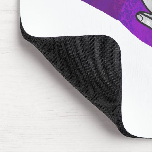 Hand Silhouette Wolf Lila Mousepad (Ecke)