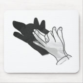 Hand Silhouette Wolf Mousepad (Vorne)