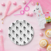 Hand Silhouette Wolf Pappteller (Party)