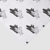 Hand Silhouette Wolf Seidenpapier (Ausschnitt)