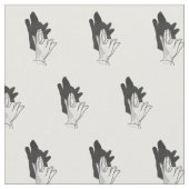 Hand Silhouette Wolf Stoff (Nahaufnahme)