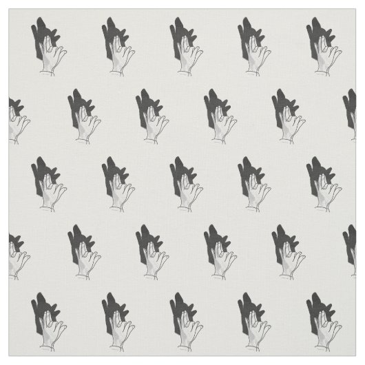 Hand Silhouette Wolf Stoff (Muster)