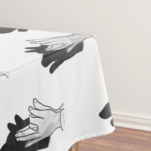Hand Silhouette Wolf Tischdecke (Beispiel)