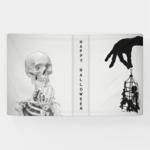 Hand Skeleton Halloween Banner