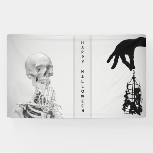 Hand Skeleton Halloween Banner (Horizontal)