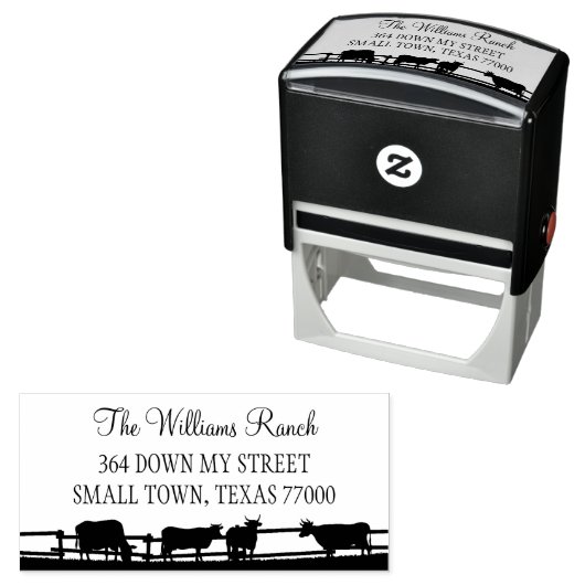 Hand-Skripte-Ranch Permastempel (Beispiel)