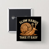 Hand Snail Art Handmade Snail Style Button (Vorne & Hinten)