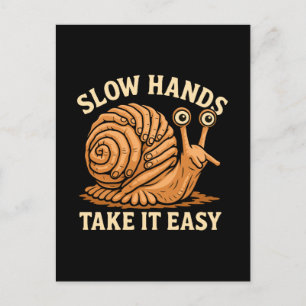 Hand Snail Art Handmade Snail Style Feiertagspostkarte
