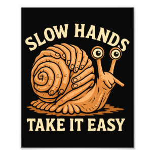 Hand Snail Art Handmade Snail Style Fotodruck