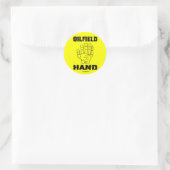 Hand, Sticker, Öl,Öl,Öl,Handschuhe,Rigs Runder Aufkleber (Tasche)