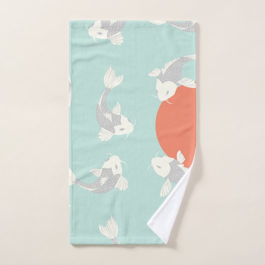 HAND TOWEL : JAPANISCHE STIL KOI FISH DESIGN HANDTUCH (Handtuch)