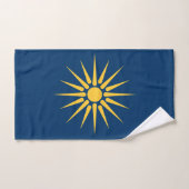 Hand Towel with Flag of Macedonia, Greece Handtuch (Handtuch)