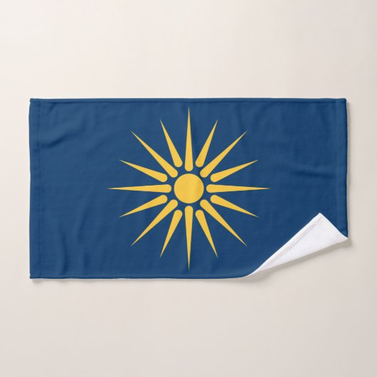 Hand Towel with Flag of Macedonia, Greece Handtuch (Handtuch)