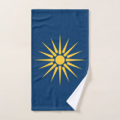 Hand Towel with Flag of Macedonia, Greece Handtuch (Handtuch)