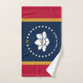 Hand Towel with Flag of Mississippi, USA Handtuch (Handtuch)