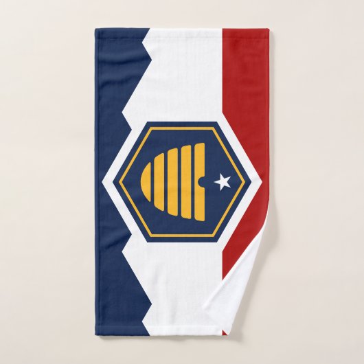 Hand Towel with Flag of Utah, USA Handtuch (Handtuch)