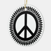 Hand um das Weltfriedenssymbol Keramik Ornament (Links)