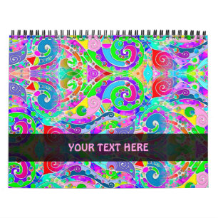 Hand- und digital gemalte Musterkunst 22 Kalender