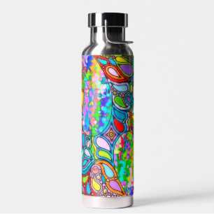 Hand- und digital gemalte Musterkunst 54 Trinkflasche