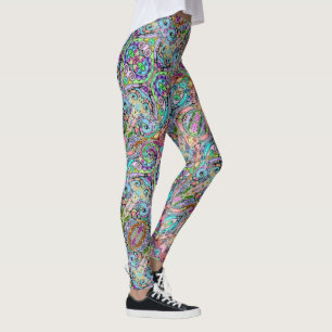 Hand- und digital gemaltes Muster Art 10 Leggings