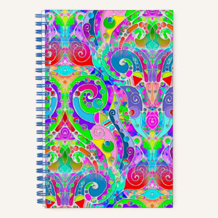Hand- und digital gemaltes Muster Art 22 Notizblock