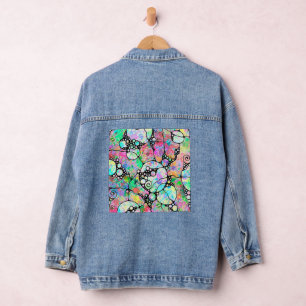 Hand- und digital gemaltes Muster Art 31 Jeansjacke