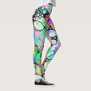 Hand- und digital gemaltes Muster Art 31 Leggings