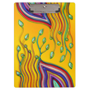 Hand- und digital gemaltes Muster Art 9 Klemmbrett