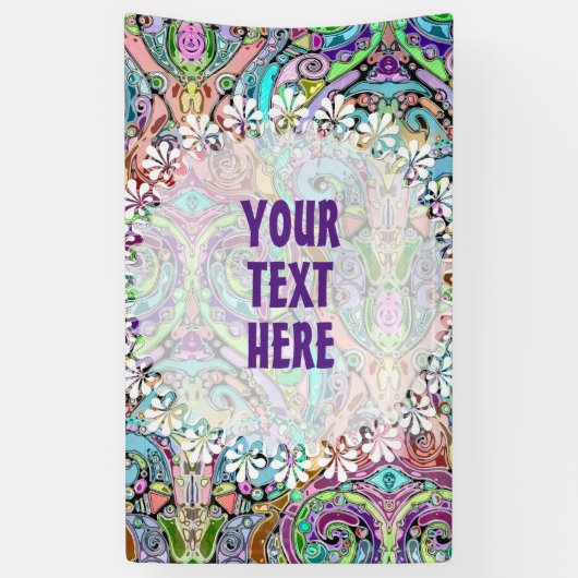 Hand und digital gestrichen Muster Art 10 Banner (Vertikal)