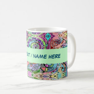 Hand und digital gestrichen Muster Art 10 Kaffeetasse