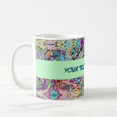 Hand und digital gestrichen Muster Art 10 Kaffeetasse (Links)
