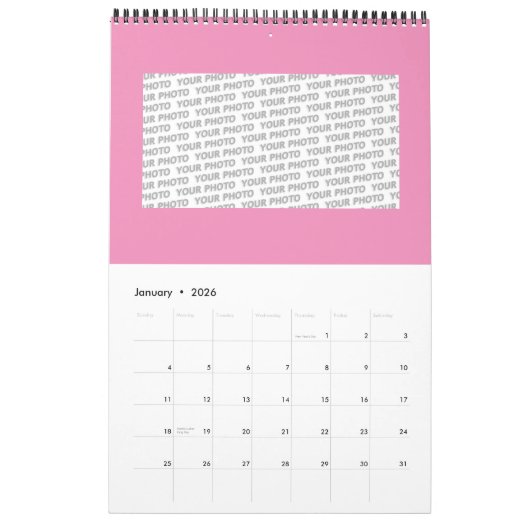 Hand und digital gestrichen Muster Art 10 Kalender (Jan 2026)