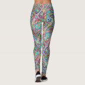 Hand und digital gestrichen Muster Art 10 Leggings (Rückseite)