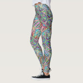 Hand und digital gestrichen Muster Art 10 Leggings (Links)