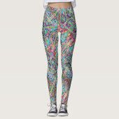 Hand und digital gestrichen Muster Art 10 Leggings (Vorderseite)