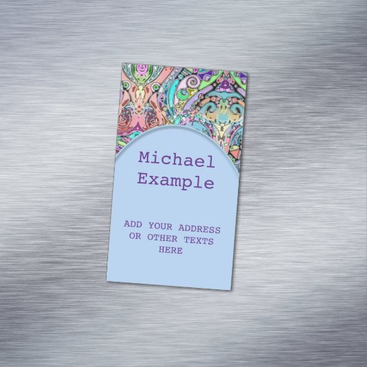 Hand und digital gestrichen Muster Art 10 Magnetische Visitenkarte (Beispiel)