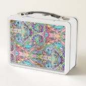 Hand und digital gestrichen Muster Art 10 Metall Brotdose (Rückseite)