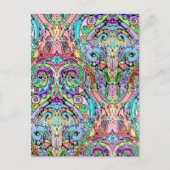 Hand und digital gestrichen Muster Art 10 Postkarte (Vorderseite)