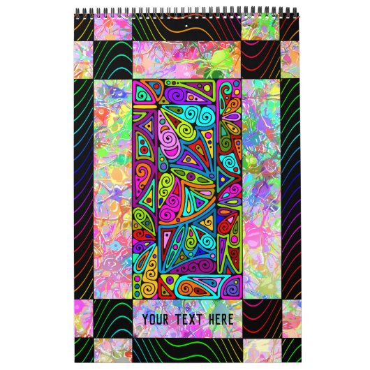 Hand und digital gestrichen Muster Art 1 - DIY Kalender (Titelbild)