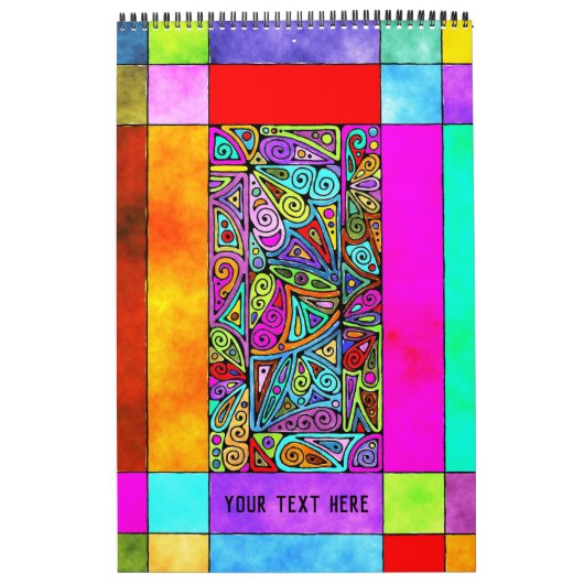 Hand und digital gestrichen Muster Art 2 - DIY Kalender (Titelbild)