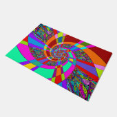 Hand und digital gestrichen Muster Art 3 Fußmatte (Schrägansicht)