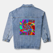 Hand und digital gestrichen Muster Art 3 Jeansjacke (Rückseite)
