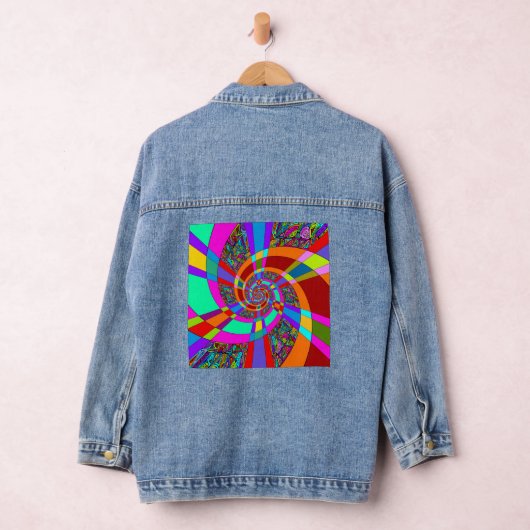 Hand und digital gestrichen Muster Art 3 Jeansjacke (Hangar)