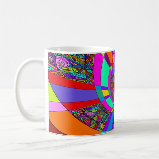 Hand und digital gestrichen Muster Art 3 Kaffeetasse (Links)