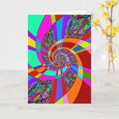 Hand und digital gestrichen Muster Art 3 Karte (Gelbe Blume)