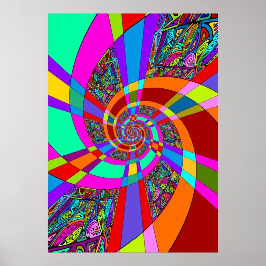 Hand und digital gestrichen Muster Art 3 Poster (Vorne)