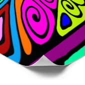 Hand und digital gestrichen Muster Art 3 Poster (Ecke)