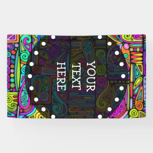 Hand und digital gestrichen Muster Art 5 Banner (Horizontal)