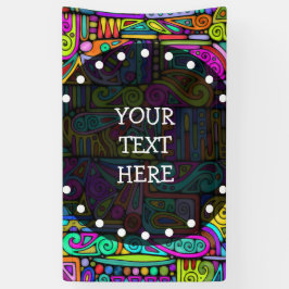 Hand und digital gestrichen Muster Art 5 Banner