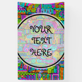 Hand und digital gestrichen Muster Art 5 Banner